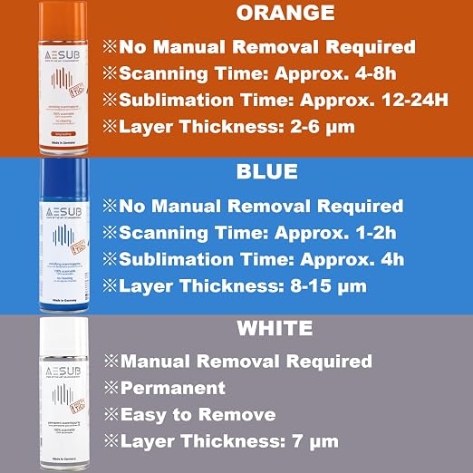 3D Scanning Spray for 3D Scanners - No Cleaning Needed, Ideal for Transparent & Reflective Highly Textured Surfaces Objects, Enhances Scan Accuracy Efficiency, 400ml, Blue