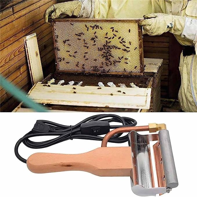 ERICAT Portable Electric Honey Extractor, Electric Honey Cutter Knife with Insulated Handle, Efficient Wax Removal and Easy to Clean, Heat Conduction and Save Labor, for Help Beekeepers Work Fast