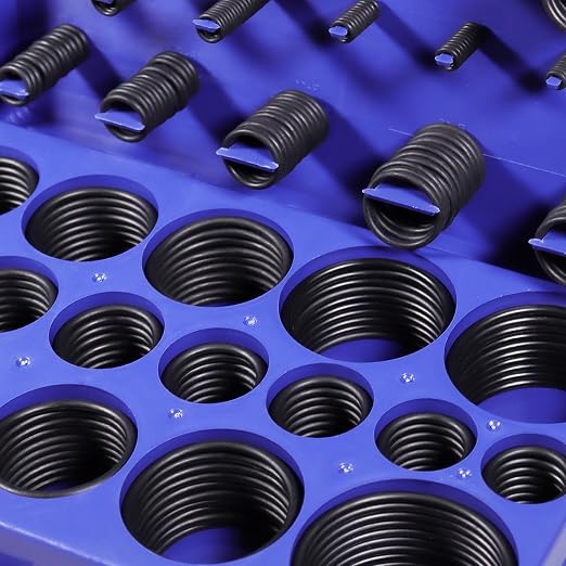 XBVV 407 Pcs Universal SAE O Ring Assortment Kit,32 Inch Sizes Standard Nitrile Rubber O'ring Set for Automotive Hydraulic Faucet Professional Plumbing Pressure Washer Air or Gas Sealing Repair