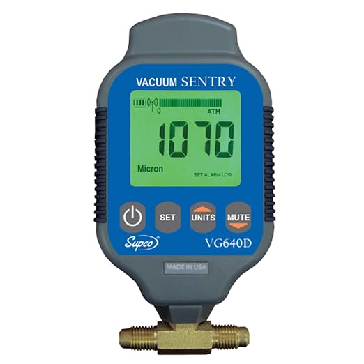 Supco VG640D Vacuum Gauge, +/-10% Accuracy