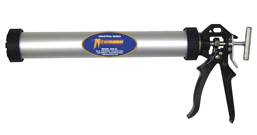Newborn 634-AL Sausage/Bulk/Cartridge Smooth Rod Caulking Gun, 10-30 oz. Sausage Packs/34 oz. Bulk, 18:1 Thrust Ratio