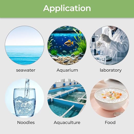 Digital Salinity Refractometer Salinity Meter Salt Meter Range 0-28%, Specific Gravity 1.000-1.217