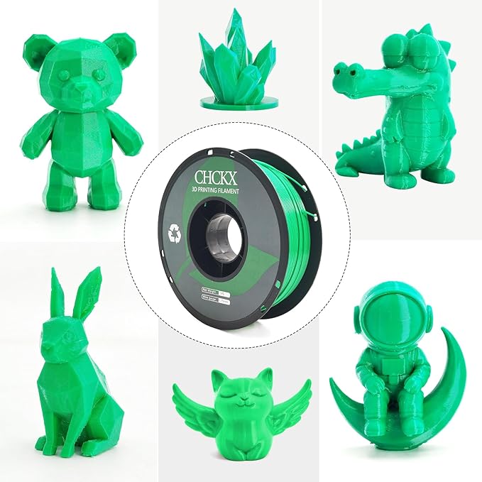 PETG 3D Printer Filament Bundle, 10Rolls,Dimensional Accuracy +/- 0.03 mm, 1kg Spool(2.2lbs), 1.75 mm Fit for Most 3D Printers,Black+White+Red+Green+Blue+Yellow+Skin+Coffee+Orange+Pink