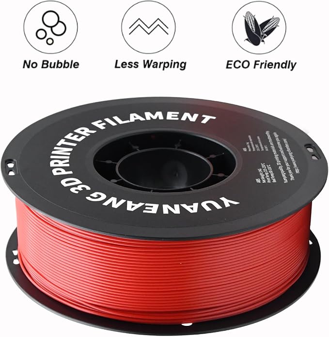 ABS 3D Printer Filament 1.75mm, 10 Different Color, Strong & Durable, High Heat Resistance, Low Warp Performance,Ideal for Functional Parts, Engineering Models, Mechanical Printing Projects