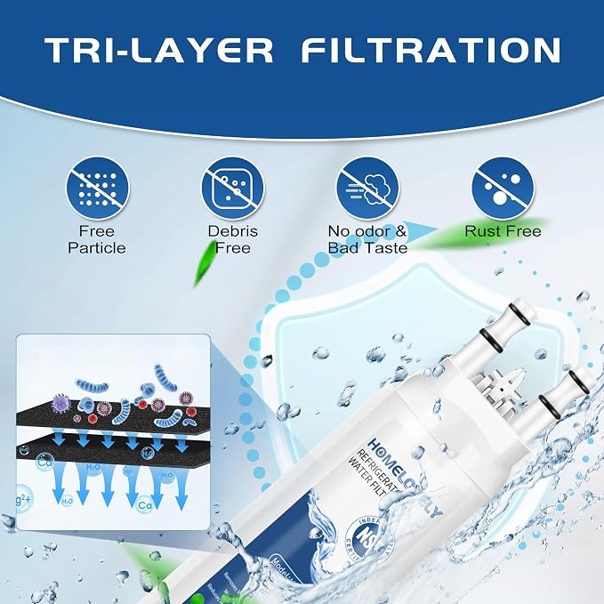 Water Filter Replacement for Frigidaire GRFS2853AF, GRMS2773AF, GRFC2353AF, FRSS2623AS, FRSS26L3AF, FRFS2823AS, GRFS2853AD, SEE25NVDDA, GRSC2352AF, GRFG2353AF, 3 Pack