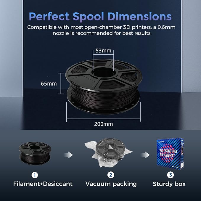 FLASHFORGE Carbon Fiber PETG Filament 1.75mm Marsala, Reinforced 3D Printer Filament 1kg, Lightweight & High-Strength PETG-CF Filament, Strong & Easy to Print