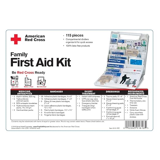 First Aid Only 9161-RC American Red Cross Deluxe Family First Emergency First Aid Kit for Home and Travel, 115 Pieces
