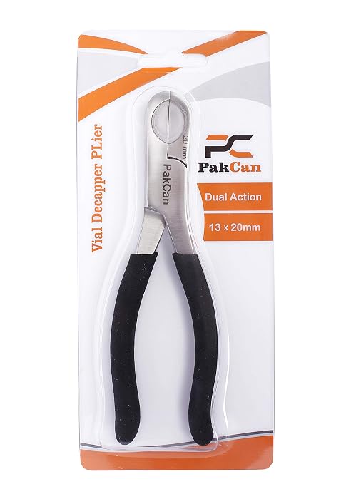 Dual Action Decapper Pliers for Decapping 13mm and 20mm Crimped Vials and Bottles
