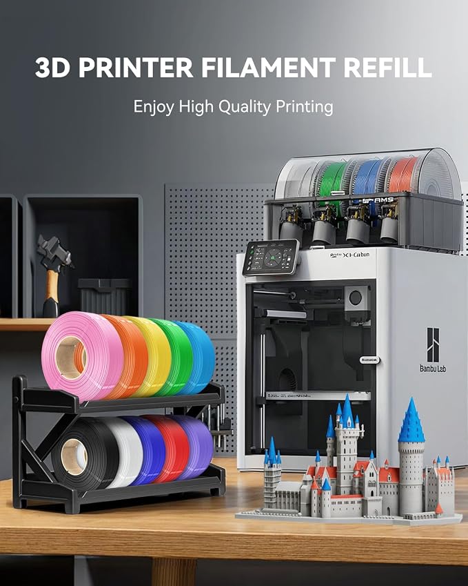 SUNLU PETG Filament Refill 1.75mm 1KG, High Speed 3D Printer Filament Refill, No-Spool Matte PETG Refill for Reusable Spools Compatible with Bambu Labs Filament Printer, 1KG/Roll (Matte Orange)