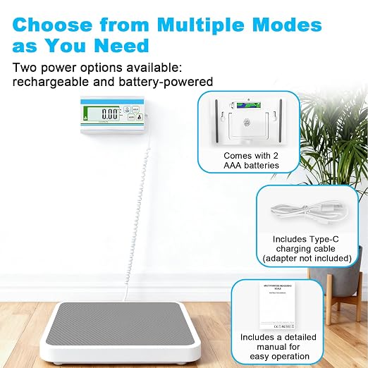 Medical Grade Floor Scale (660 lb),Professional Physician Scale with Digital Display, High Accuracy and Heavy Duty Body Scale Portable Weight Scale for Home & Hospital Use