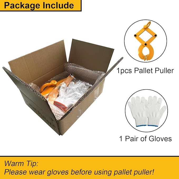 6090lbs Pallet Puller Clamp Heavy Duty Steel Single Scissor for Pulling Pallets, Woods, Trees, 8 Inches Bigger Jaw Opening Pallet Grabber
