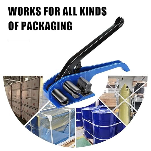 Heavy Duty Banding Strapping Tensioner & Cutter Manual Packaging Tools Windlass for 1/2"-2" Width Poly Woven Composite Cord Strap(Oversized Size)