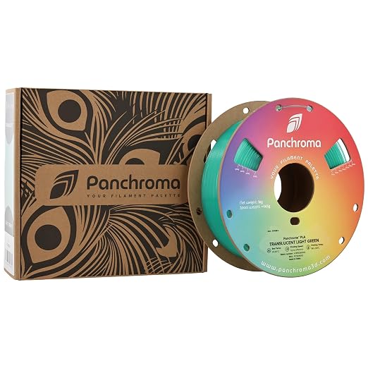 Polymaker Panchroma Translucent PLA Filament 1.75mm, 1kg, Light Green | Neatly Wound, Semi Transparent PLA, Easy Print & Smooth Feeding, Compatible with Bambu Lab & Most 3D Printers