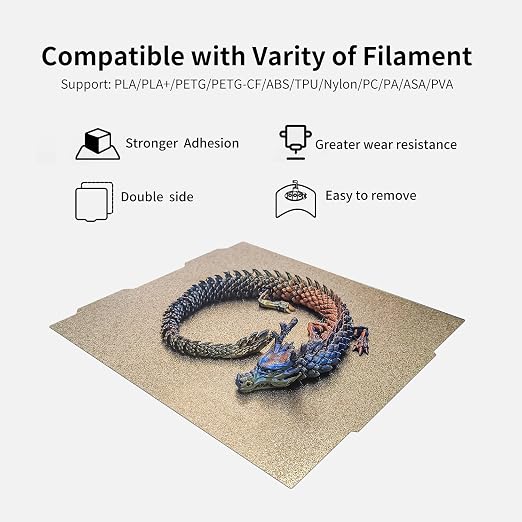 Upgraded 2 Packs Compatible with Bambu Lab X2D X1 X1C P1P P1S P2S A1 PEI Build Plate with Identification Code Double Sides Fine Powder Textured Flexible Removal Spring Steel Sheet, 257x257mm