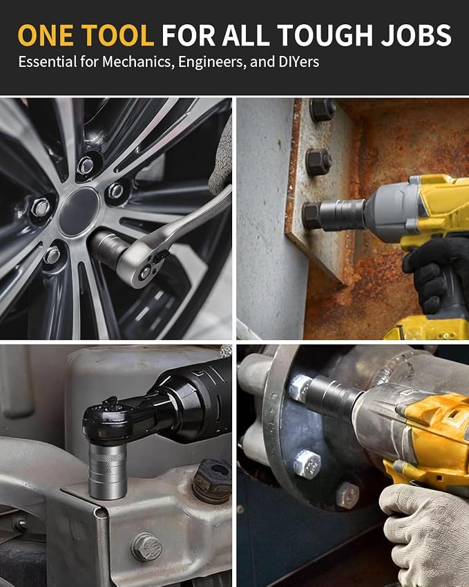 Bolt Extractor Kit, 32 Piece Easy Out Lug Nut Removal Tool, 1/4" & 3/8" Drives Damaged Bolt Extractor Socket Set for Stripped, Broken, Rusted, Rounded Fasteners