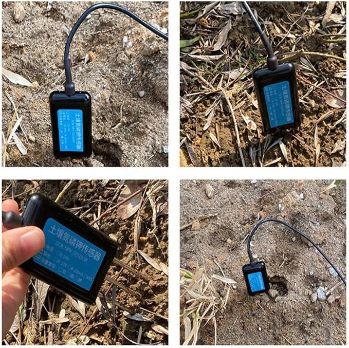 Taidacent RS485 Soil NPK PH Sensor Probe NPK Sensors Detector Meter for Agricultural Soil Nitrogen Tester (Soil nitrogen, Phosphorus and Potassium Moisture)