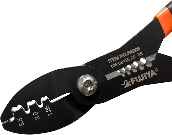 FUJIYA Tools, FA203, Crimping Pliers (for Faston terminal), 7 Inch