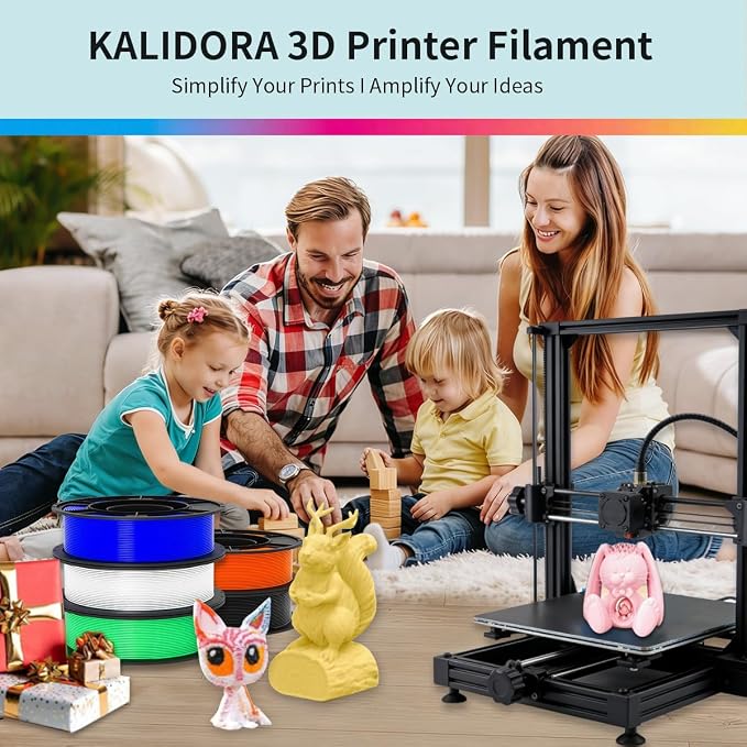 PLA+3D Printer Filament 1.75mm Bundle, Individually Vacuum Packed, Multicolor Dimensional Accuracy +/- 0.02mm, 0.25kg per Spool, 16 Pack, 4kg Total