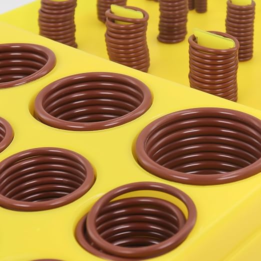 386 PCS Viton O-Ring Kit (30 Sizes) - Metric Standard 75A Durometer FKM O Ring Assorted Kit with 4 Pick Tools for Automotive, Plumbing and Chemical - Durable High Temperature & High Pressure