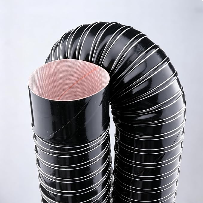 AC PERFORMANCE 4" ID Silicone Flexible Brake Cooling Air Ducting Induction Intake Pipe Hose with Cuff, Length 3 Meter (10 Feet), Black