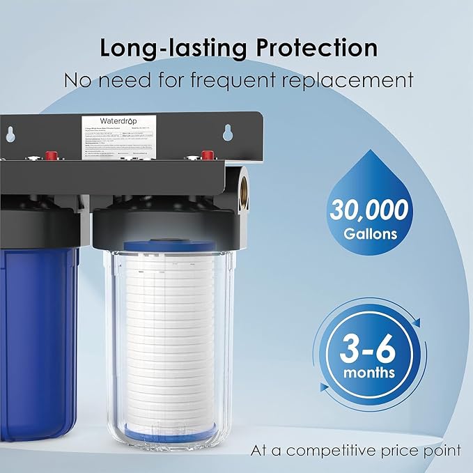 Waterdrop AP810 Whole House Water Filter Replacement for 3M® Aqua-Pure AP810, AP801, AP811, Whirlpool® WHKF-GD25BB, WHKF-DWHBB, 10" x 4.5", 1 Pack