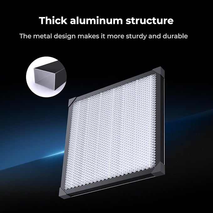 Creality Honeycomb Working Table 500x500mm, Laser Honeycomb Bed for Laser Engraver, Aluminum Honeycomb Cutting Table for Fast Heat Dissipation and Desktop Protection (19.68” x19.68”)