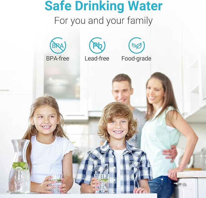 AQUA CREST PF-01A Water Filter Replacement for Waterdrop® Pitcher and Dispenser Filtration Systems, Fits Waterdrop® PF-01A, Reduces Lead, PFAS, PFOA/PFOS, Chlorine, Last Up to 200 Gallons, 2 Pack