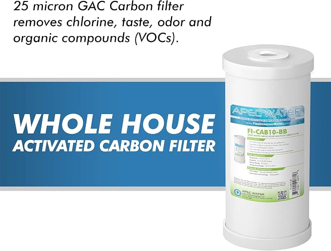 APEC Water Systems 10" Whole House High Flow GAC Carbon Replacement Water Filter (FI-CAB10-BB)