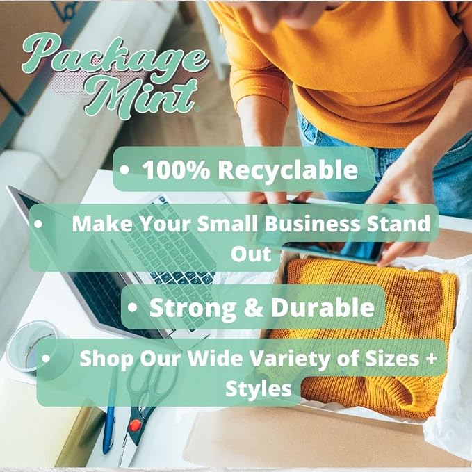 10x13 Poly Mailers – Boho Variety Pack – Waterproof, Tear-Resistant Shipping Bags with Adhesive Seal – 100 Pack – Package Mint