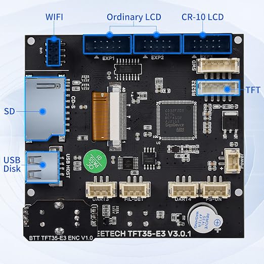 BIGTREETEHCH TFT35 E3 V3.0.1 Touch Screen Display with Two Working Modes Compatible 12864 LCD Display WiFi for Ender 3 CR-10 SKR MINI E3 V3.0/SKR V1.4 Turbo Octopus V1.1 SKR 3 3D Printer Control Board