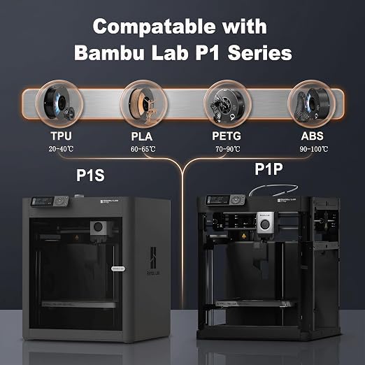 0.6mm Integrated Hotend Nozzle for Bambu Lab P1P/P1S, Hardened Steel All-Metal Print Head, 300℃ High Temp, Built-in Thermistor & Ceramic Heater, High Precision Printing