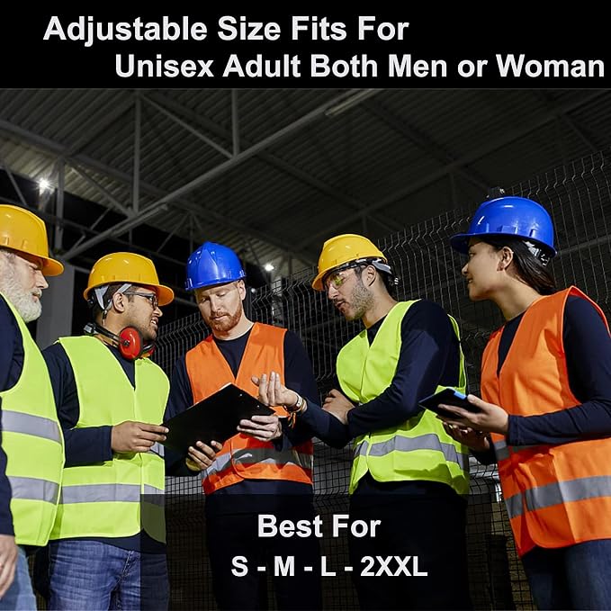 20Pack of Safety Vests,10 Pack Black and 10 Pack Yellow