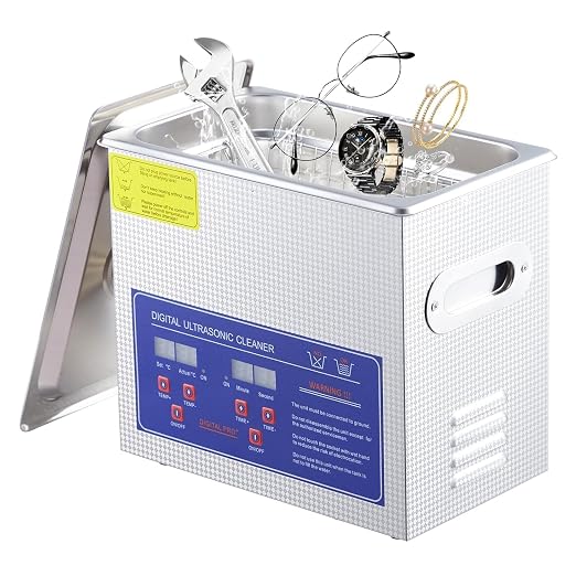 3.2L/0.85Gal Industrial Ultrasonic Cleaner 120W 40kHz - Heated Medical Sterilization Machine with Timer for Dental Tools, Carburetors, Jewelry & Auto Parts