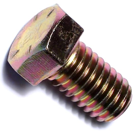 Hard-to-Find Fastener 014973252779 Grade 8 Coarse Hex Cap Screws, 7/16-14 x 3/4, Piece-5, Yellow