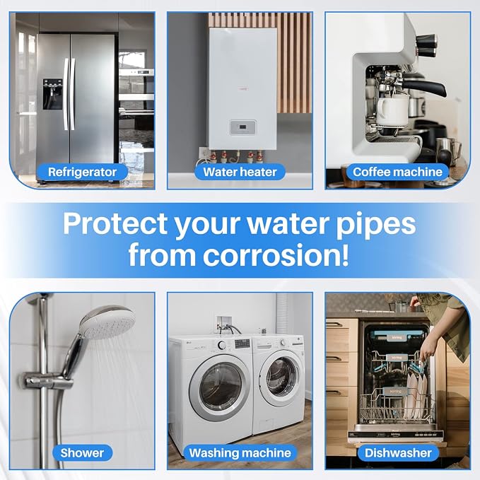 ICEPURE 5 Micron 10" x 4.5" Whole House Water Filter Compatible with GE FXHTC 2 Pack and 10" x 4.5" Whole House Pleated Water Filter Replacement 2Pack