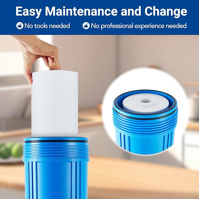 Whole House Sediment Replacement Filter Cartridge, WF-PP20BB, Fit for WF3 Series, material: PP, polypropylene, 5 Micron