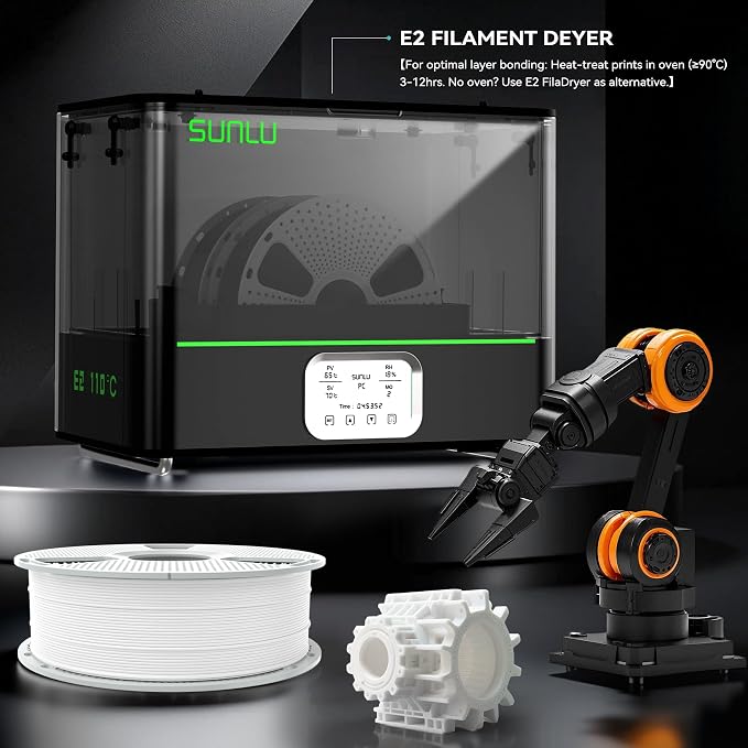 SUNLU PC Filament 1KG, 1.75mm Polycarbonate 3D Printer Filament, High Temperature Reusable Spool, Impact Resistance & Tough, 1KG Spool, Lime White