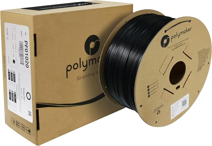 Polymaker ASA Filament 1.75mm Black, 3kg ASA 3D Printing Filament, Heat & Weather Resistant - ASA 3D Printer Filament Perfect for Printing Outdoor Functional Parts