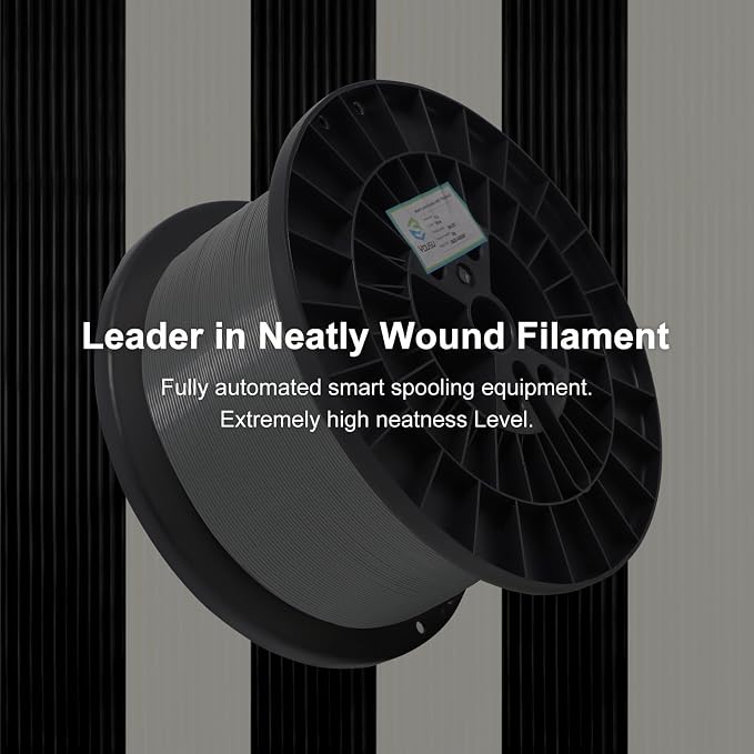 YOUSU PLA 5kg 3D Printer Filament Bundle 1.75mm, Print with Most FDM 3D Printers, 11lbs, 1 Pack 5kg Large Spool, Accuracy +/- 0.02mm, Grey
