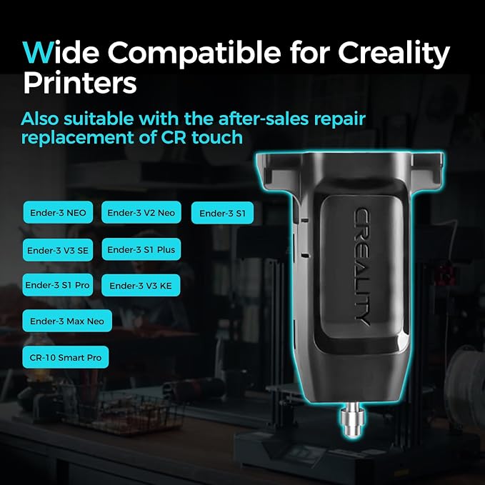 Creality Official CR Touch Auto Leveling Sensor 3D Printer Accessories for Ender 3 V2 Neo, Ender 3 S1 Pro, CR 10 Smart Pro, Achieve First Layers (Mounting Bracket NOT Included)