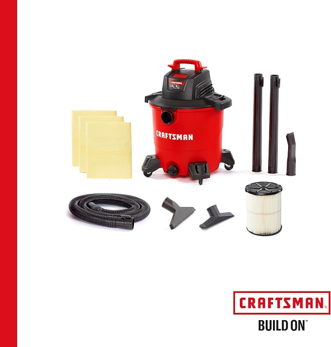 CRAFTSMAN CMXEVBE18590 9 Gallon 4.25 Peak HP Wet Dry Shop Vacuum