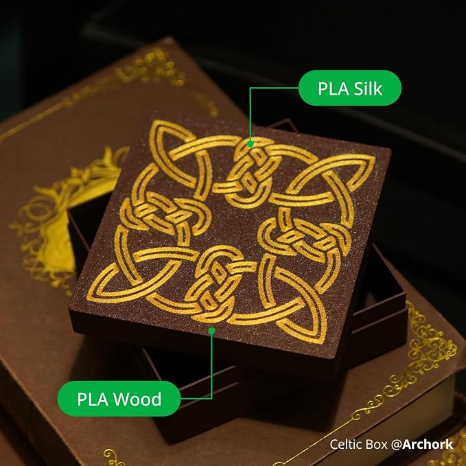Bamboo PLA Wood 3D Printing Filament for Bambu Lab X1/X1C/P1S/P1P/A1/A1 MINI/AMS 1KG (2.2lbs), Real Wood Texture, Matte Finish, and RFID with Spool +/- 0.03mm (Rosewood 13204)