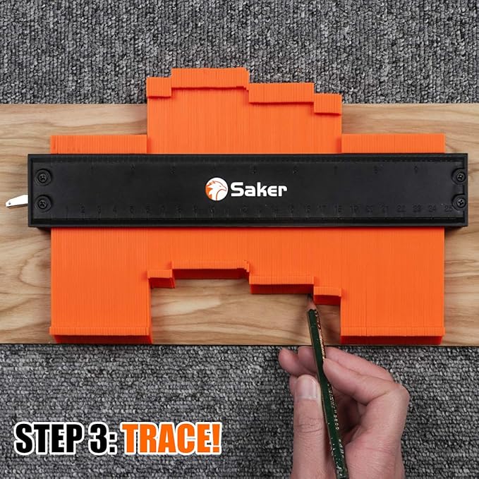 Saker Miter Saw Protractor&Saker Contour Duplication Gauge(10 Inch+5 Inch)