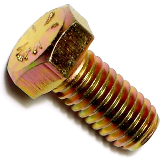 Hard-to-Find Fastener Grade 8 Hex Cap Coarse Large Bolts, Midwest Assortment Refill, Steel Hex Bolts for Construction, Home Improvement, 3/8-16 x 3/4 - Inch, Pack of 10