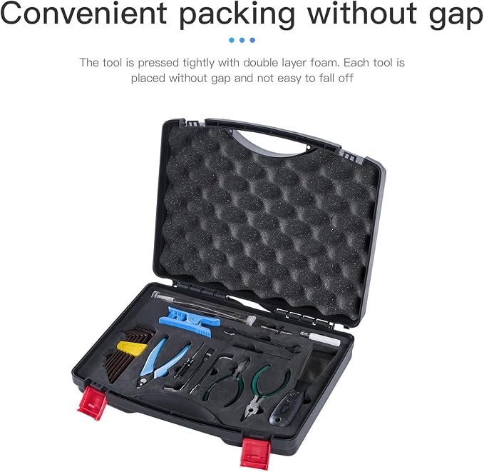 Creality 3D Printer Tool Box Kit, 35Pcs Case Includes 18 Types of Tools Screwdriver/Wrench/Pliers/Needle/SD Reader 3D Printing ABS Storage Toolbox Set for Cleaning Finishing Printing