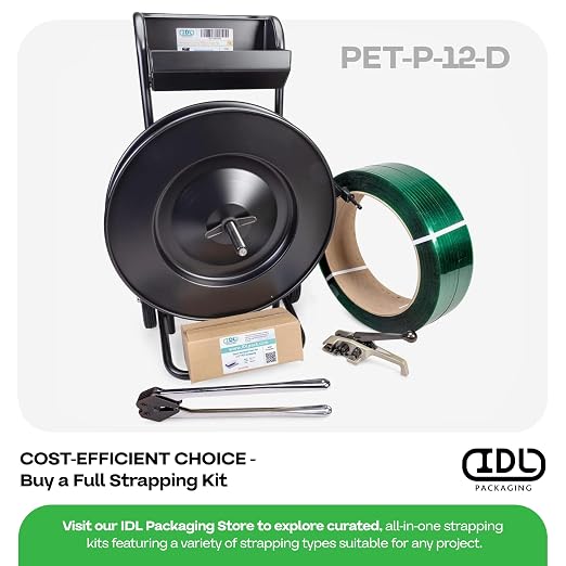 IDL Packaging Open Serrated Seals of 1.25" Length for 1/2" Strap Width Polyester (PET) Strapping (Pack of 500) - Increased Load Securement Due to Serrated Design of Strapping Clips