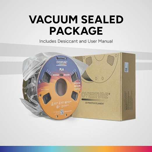 OVERTURE High Speed PLA Filament 1.75mm, Neatly Wound 3D Printer Filament 1kg Spool (2.2lbs) Rapid PLA, Dimensional Accuracy +/- 0.02 mm, Fit Most FDM 3D Printers (White 1-Pack)