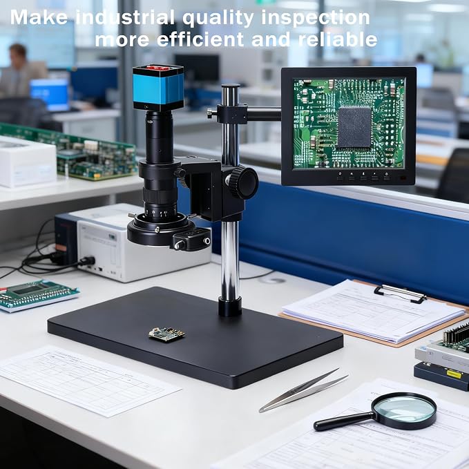 37MP HDMI 1080P 60FPS / USB 1080P 30FPS Industrial C Mount Microscope Camera with Conversion Adapter, Video Industry Digital C Mount Microscope Camera