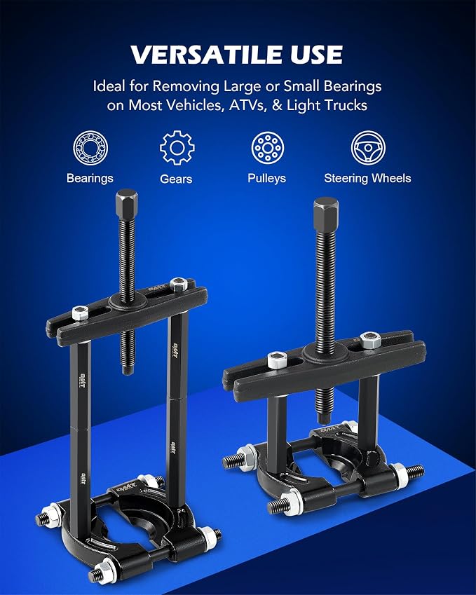 Orion Motor Tech Bearing Puller & Housing Removal Set, 30 pc. 2-in-1 Bearing Puller Tool Set for Wheel Bearing Bushing Axle, Blind Hole Bearing Puller & Bearing Separator Set with Slide Hammer Collets