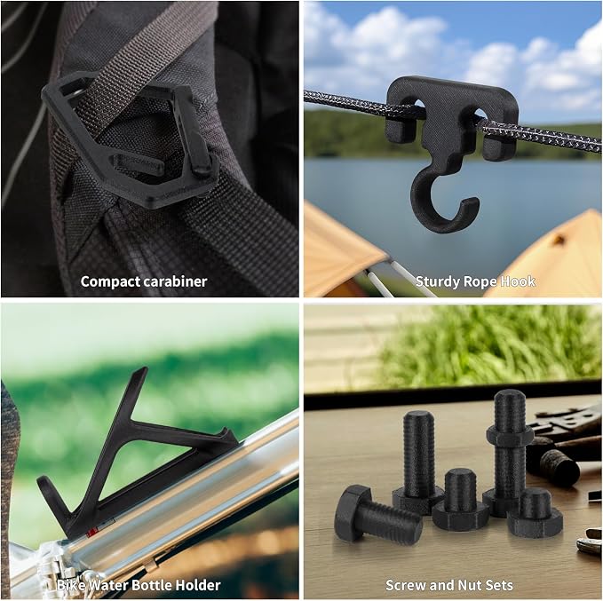 IEMAI PETG Glass Fiber Filament 1.75mm Matte Black 1kg, Reinforced PETG-GF 3D Printer Filament for High Stiffness, Heat Resistance, Dimensional Stability & Low Warpage